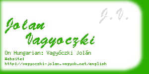 jolan vagyoczki business card